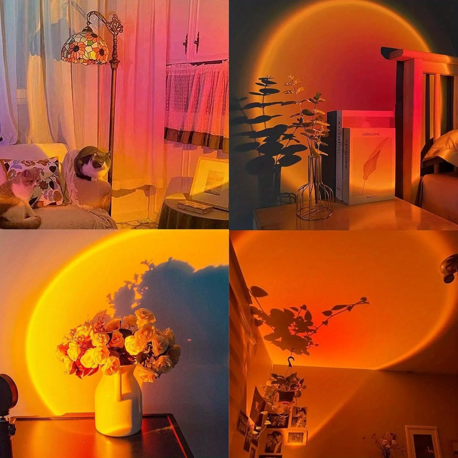 USB LED RGB Sunset Night Light – Remote Control for Room & Photos