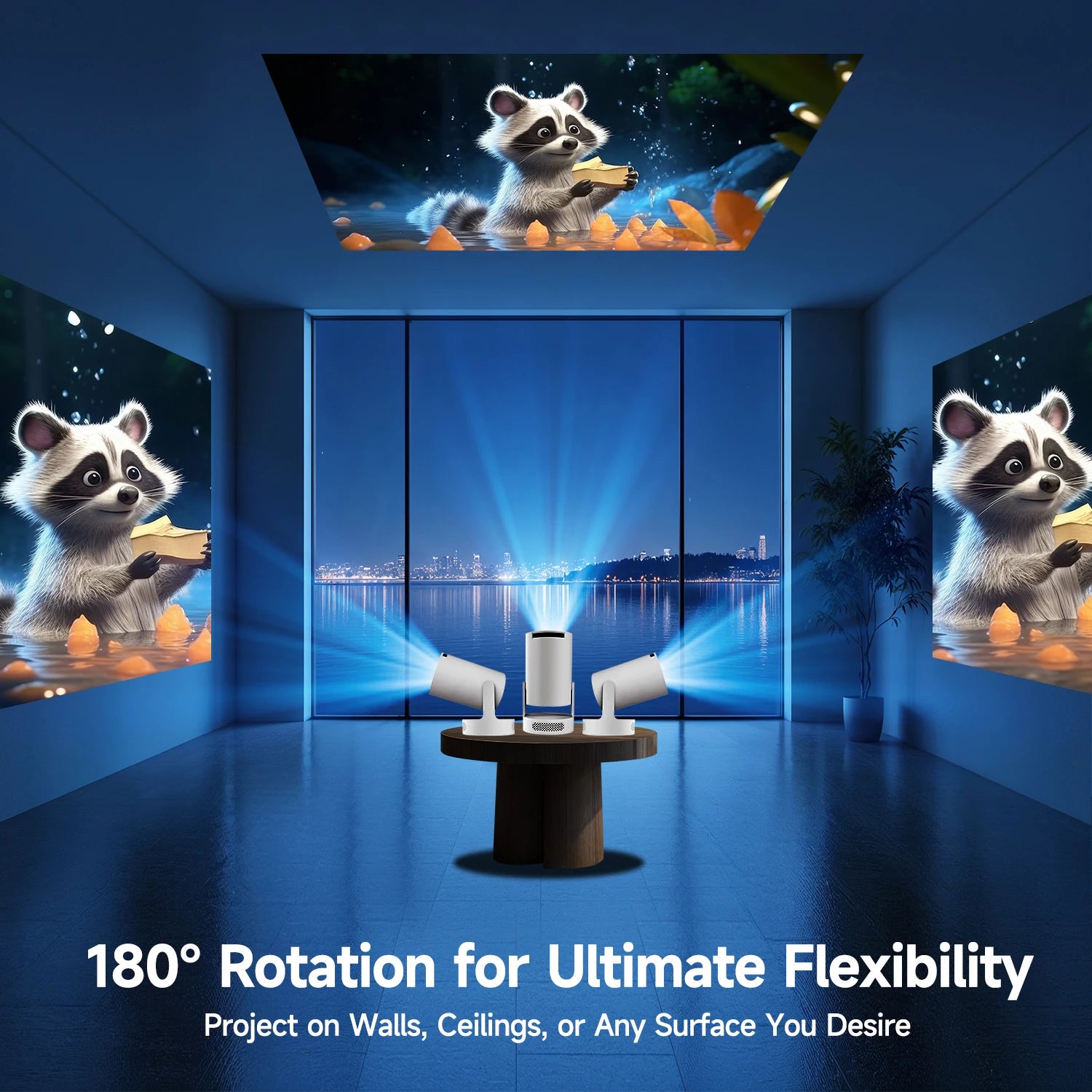 Portable Home Cinema Projector – LED HD 720p with Built-in Speaker