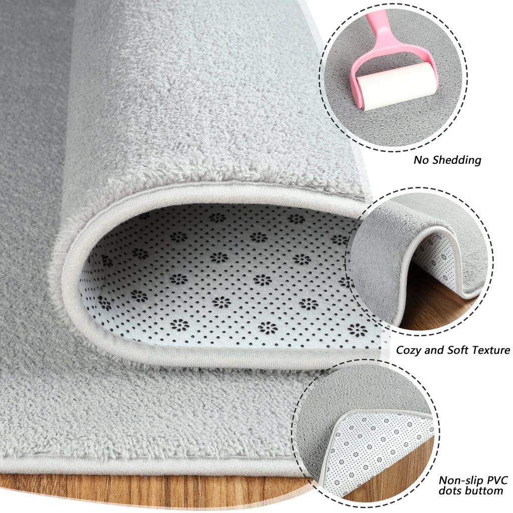 Black Rectangular Rug – Soft, Non-Slip & Comfortable