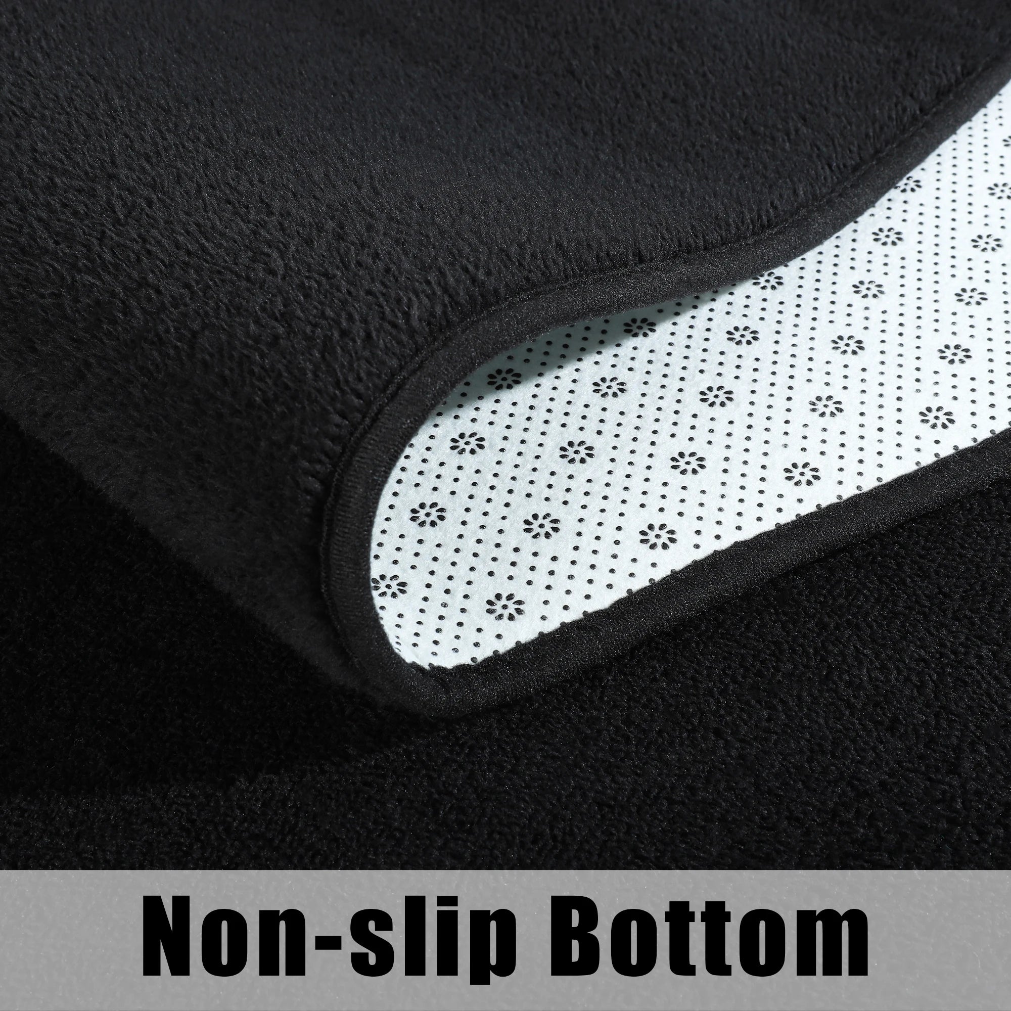 Black Rectangular Rug – Soft, Non-Slip & Comfortable